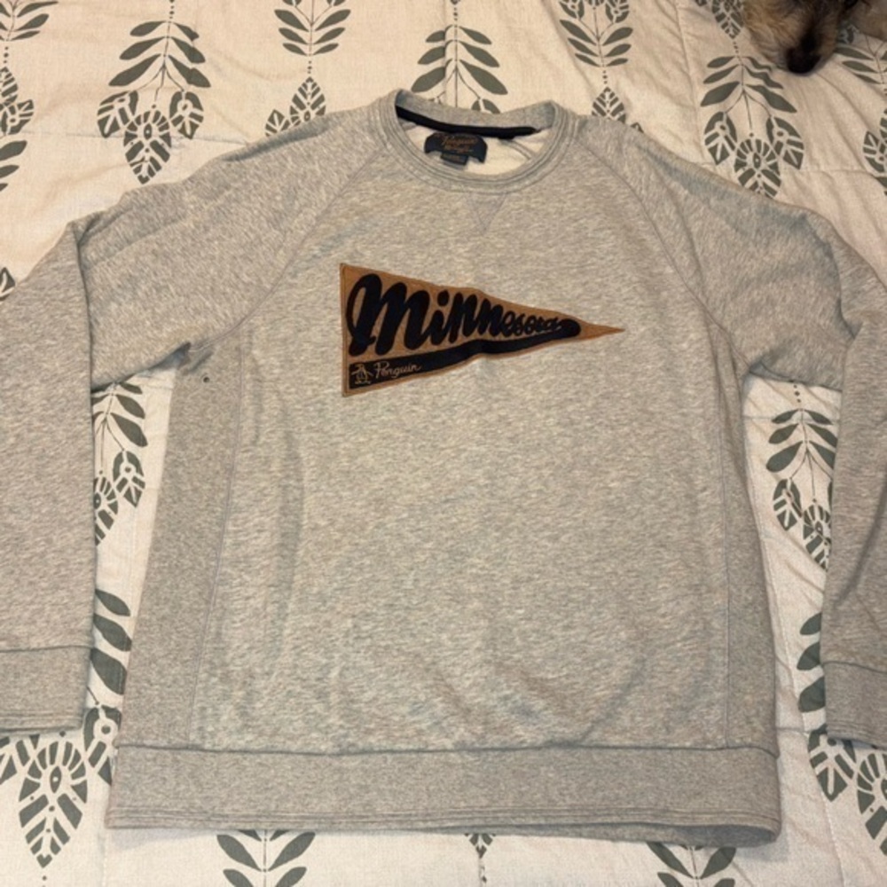 Penguin Minnesota Pendant Crew 100% Cotton Sweatshirt Size Large